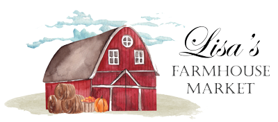 Wide Lisa's Farmhouse Market Logo
